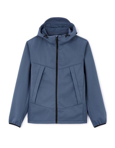 Blouson softshell à capuche - bleu - camaieu - Modalova