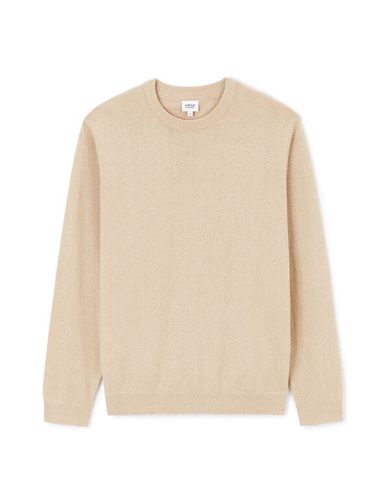 Pull col rond 100% coton - beige - camaieu - Modalova