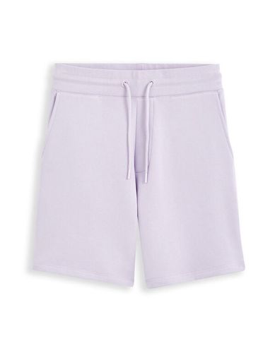 Bermuda straight en coton molleton - violet - camaieu - Modalova