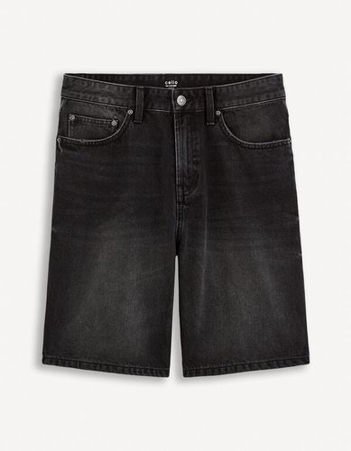 Bermuda en jean - noir - celio - Modalova