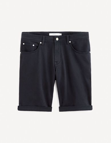 Bermuda 5 poches en coton stretch - marine - celio - Modalova