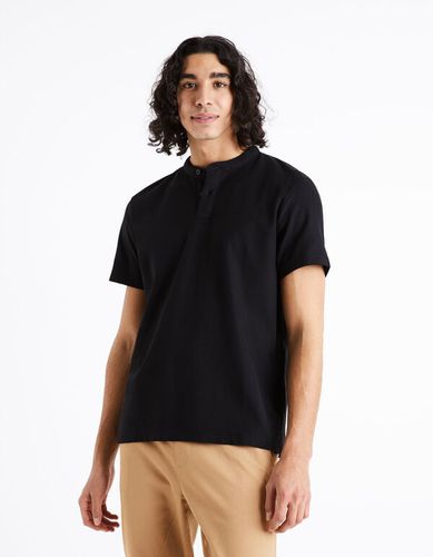 Polo piqué 100% coton - noir - celio - Modalova