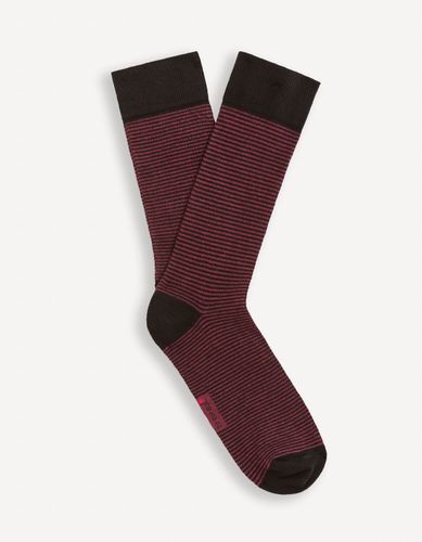 Chaussettes hautes coton - bordeaux - celio - Modalova