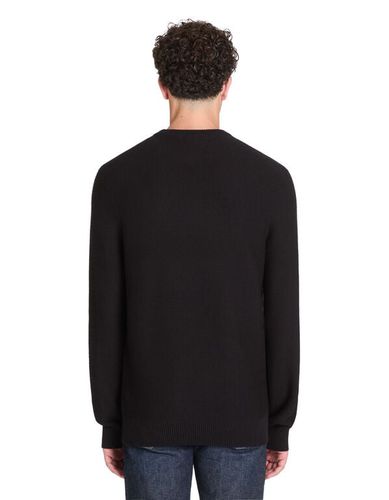 Pull col rond 100% coton - noir - camaieu - Modalova