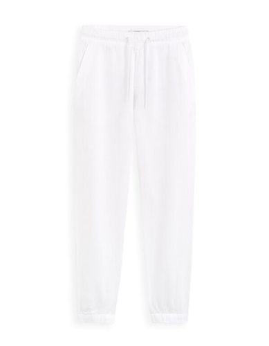 Pantalon jogger en lin - blanc - camaieu - Modalova