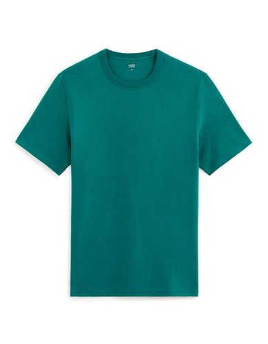 T-shirt boxy col rond 100% coton - bleu - camaieu - Modalova