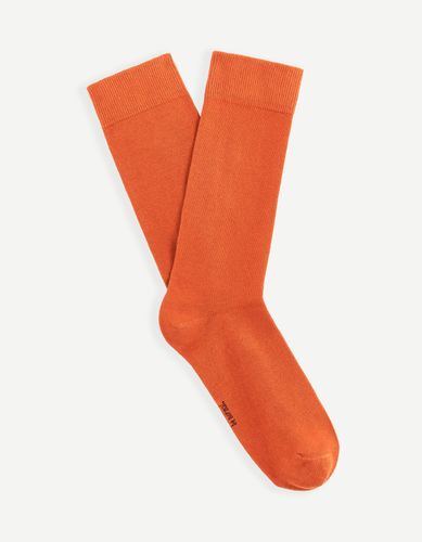 Chaussettes hautes coton - blanc - celio - Modalova