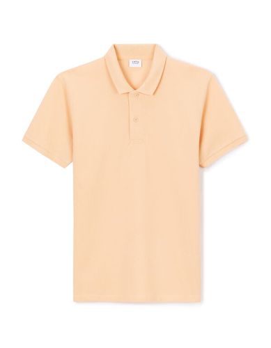 Polo piqué straight en coton - orange - camaieu - Modalova