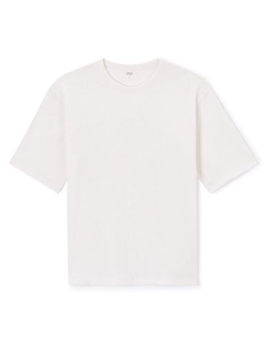 T-shirt oversize col rond 100% coton - écru - celio - Modalova