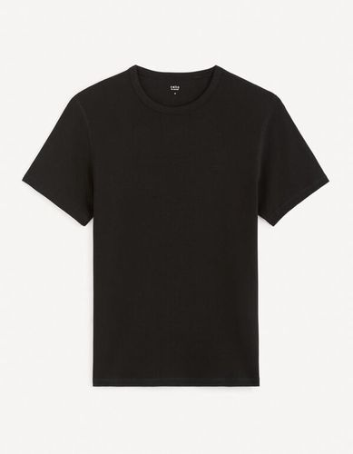 T-shirt col rond en coton stretch - celio - Modalova