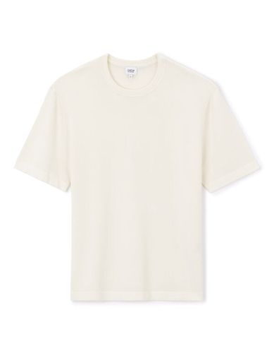 T-shirt col rond en tricot - beige - celio - Modalova