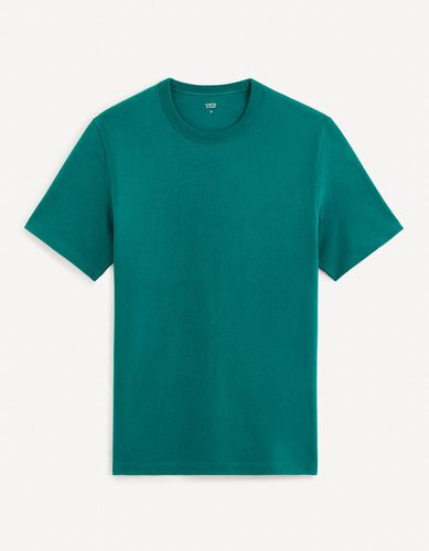 T-shirt boxy en coton - bleu - celio - Modalova