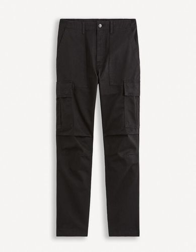 Pantalon cargo en coton - noir - celio - Modalova