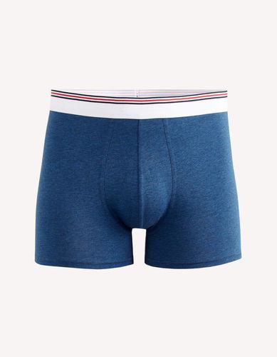 Boxer en coton stretch - bleu - celio - Modalova