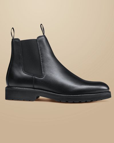 Bottes Chelsea En Cuir Grainé À Semelle En Caoutchouc - par - Charles Tyrwhitt - Modalova