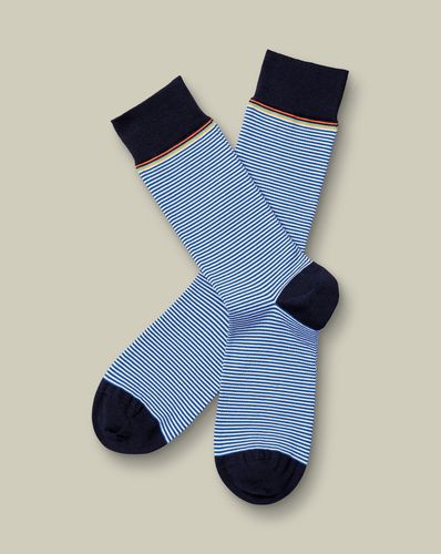 Chaussettes À Rayures - Bleu Cobalt Et par - Charles Tyrwhitt - Modalova