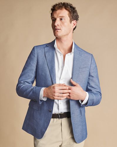 Veste En Lin Et Coton - Cobalt par - Charles Tyrwhitt - Modalova