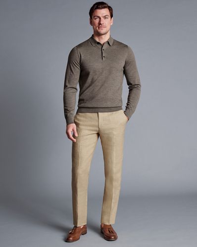 Pantalon En Lin - Gris Galet en par - Charles Tyrwhitt - Modalova