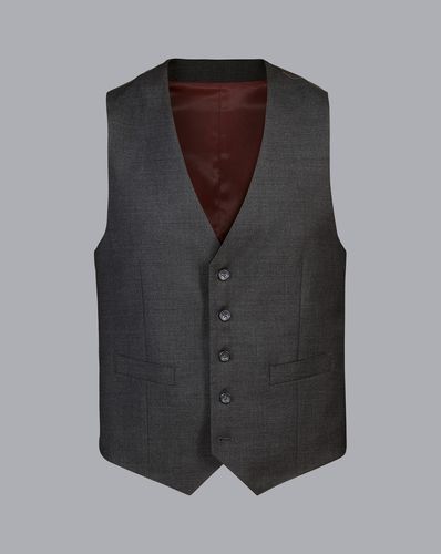 Gilet En Sergé Naturellement Extensible - Gris Anthracite en par - Charles Tyrwhitt - Modalova