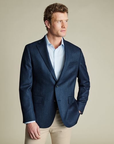 Veste Texturée En Sergé De Laine - Acier par - Charles Tyrwhitt - Modalova