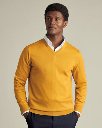 Pull À Col En V En Mérinos - par - Charles Tyrwhitt - Modalova