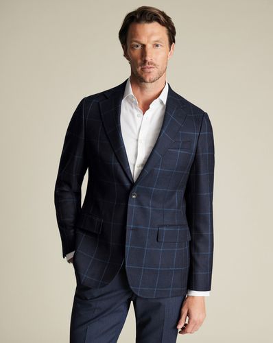 Veste À Carreaux En Sergé Texturé De Laine - par - Charles Tyrwhitt - Modalova
