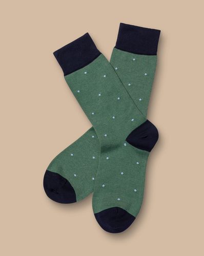 Chaussettes À Pois - Vert Pâle en par - Charles Tyrwhitt - Modalova
