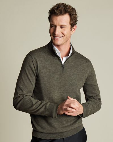 Pull À Col Zippé En Mérinos - Chiné par - Charles Tyrwhitt - Modalova