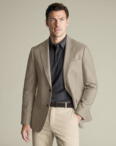 Veste En Lin Et Coton - Gris-Beige en par - Charles Tyrwhitt - Modalova