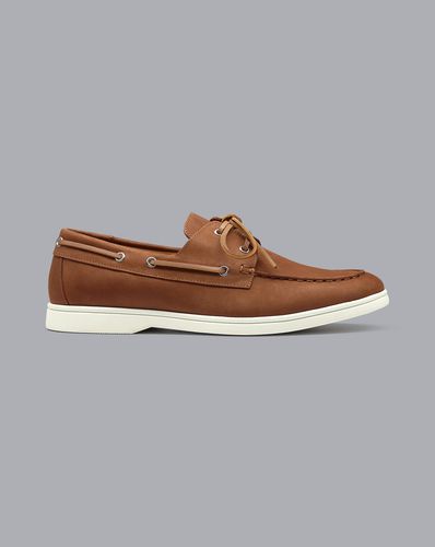 Chaussures Bateau En Nubuck - Tabac par - Charles Tyrwhitt - Modalova