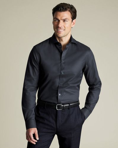 Chemise En Sergé Sans Repassage - Gris Anthracite en par - Charles Tyrwhitt - Modalova