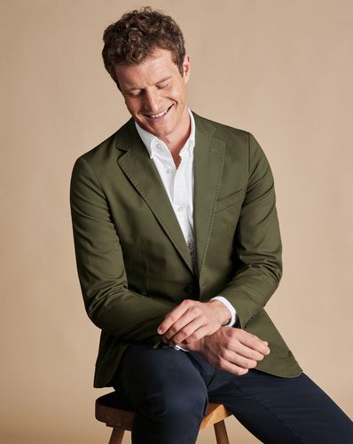 Veste En Coton Extensible - Foncé par - Charles Tyrwhitt - Modalova