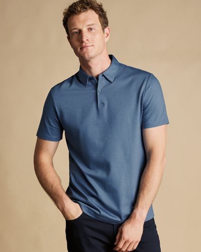 Polo En Coton Performance - Acier par - Charles Tyrwhitt - Modalova