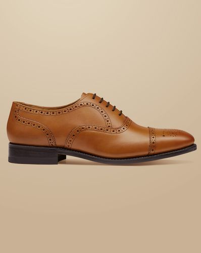 Chaussures Richelieu Oxford En Cuir - Tabac par - Charles Tyrwhitt - Modalova