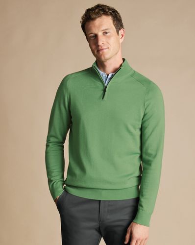 Pull À Col À Fermeture Éclair En Mérinos Performance – par - Charles Tyrwhitt - Modalova
