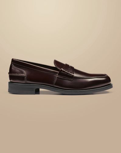 Mocassins En Cuir Brillant - Bordeaux en par - Charles Tyrwhitt - Modalova