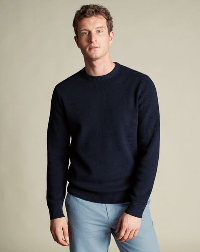 Pull À Col Rond En Coton Côtelé - par - Charles Tyrwhitt - Modalova