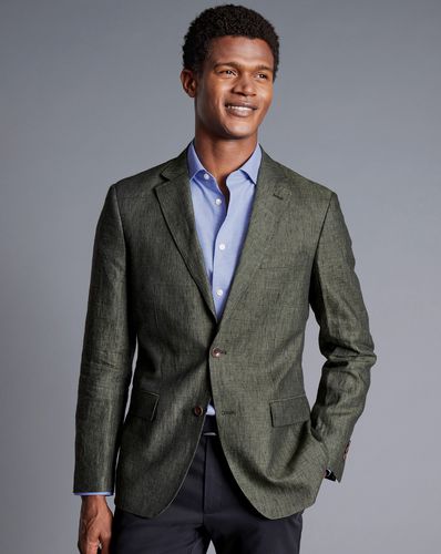 Veste En Lin - Vert Forêt en par - Charles Tyrwhitt - Modalova