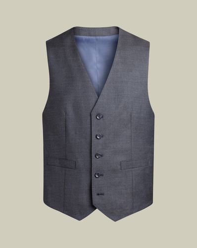 Gilet De Costume En Sergé Naturellement Extensible - Charron par - Charles Tyrwhitt - Modalova