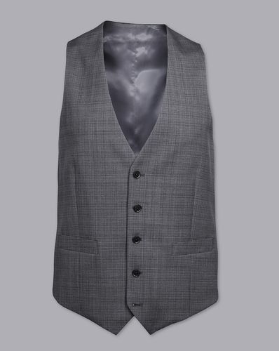 Crosshatch Suit Waistcoat - Grey by - Charles Tyrwhitt - Modalova