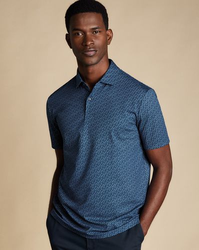 Polo En Performance À Imprimé Floral - Turquoise en par - Charles Tyrwhitt - Modalova