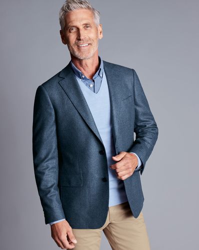 Veste En Laine Et Soie Texturée - Océan par - Charles Tyrwhitt - Modalova