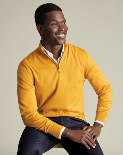 Pull À Col Fermeture Éclair En Mérinos - par - Charles Tyrwhitt - Modalova