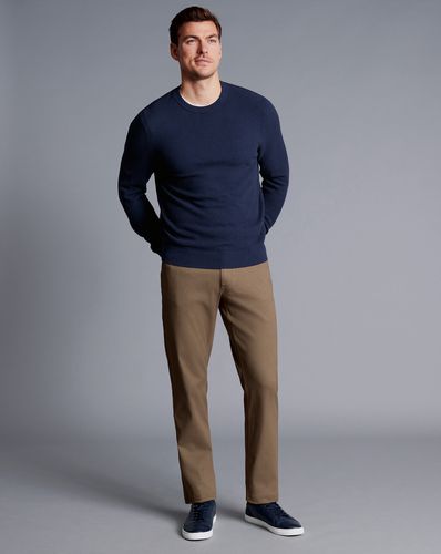 Pantalon 5 Poches À Texture Délavée - Taupe en par - Charles Tyrwhitt - Modalova