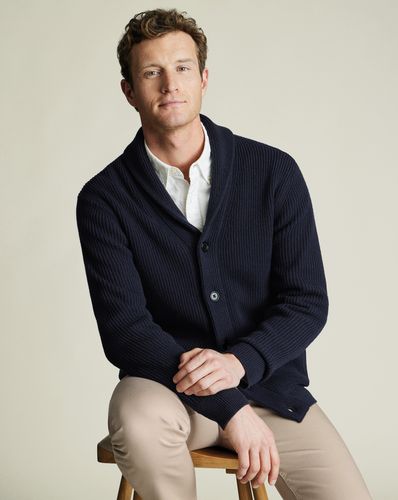 Cardigan Épais À Col Châle En Laine Mérinos par - Charles Tyrwhitt - Modalova