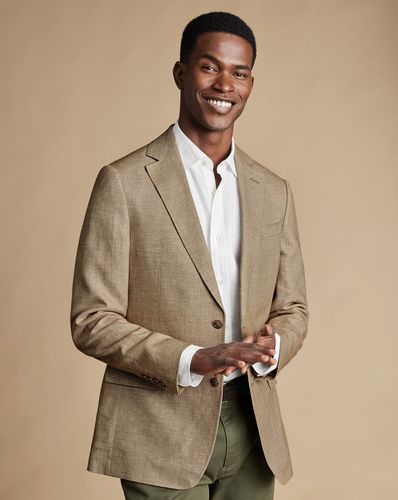 Veste En Lin Et Coton - Taupe en par - Charles Tyrwhitt - Modalova