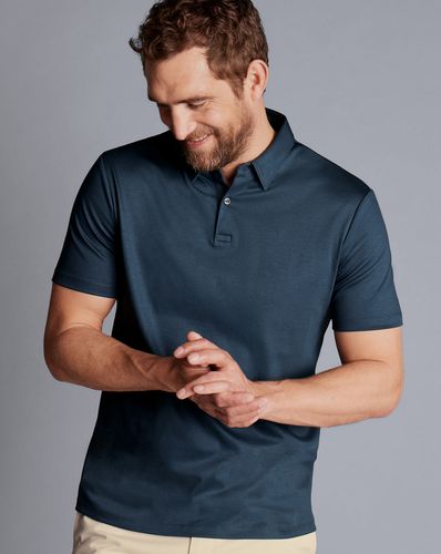 Polo En Jersey Smart - Pétrole par - Charles Tyrwhitt - Modalova