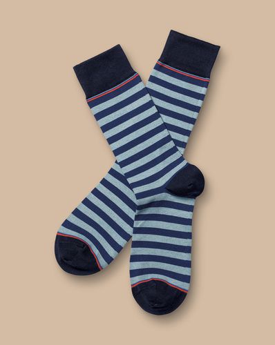 Chaussettes À Larges Rayures - Glacier par - Charles Tyrwhitt - Modalova