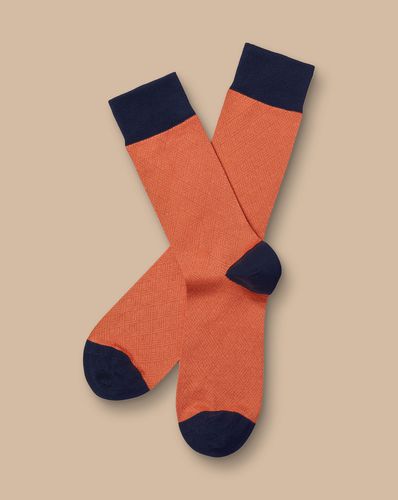 Chaussettes À Motif Géométrique - Pêche en par - Charles Tyrwhitt - Modalova