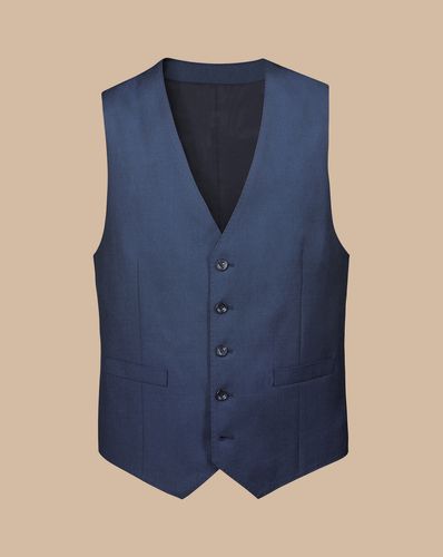 Gilet De Costume En Sergé Naturellement Extensible - par - Charles Tyrwhitt - Modalova